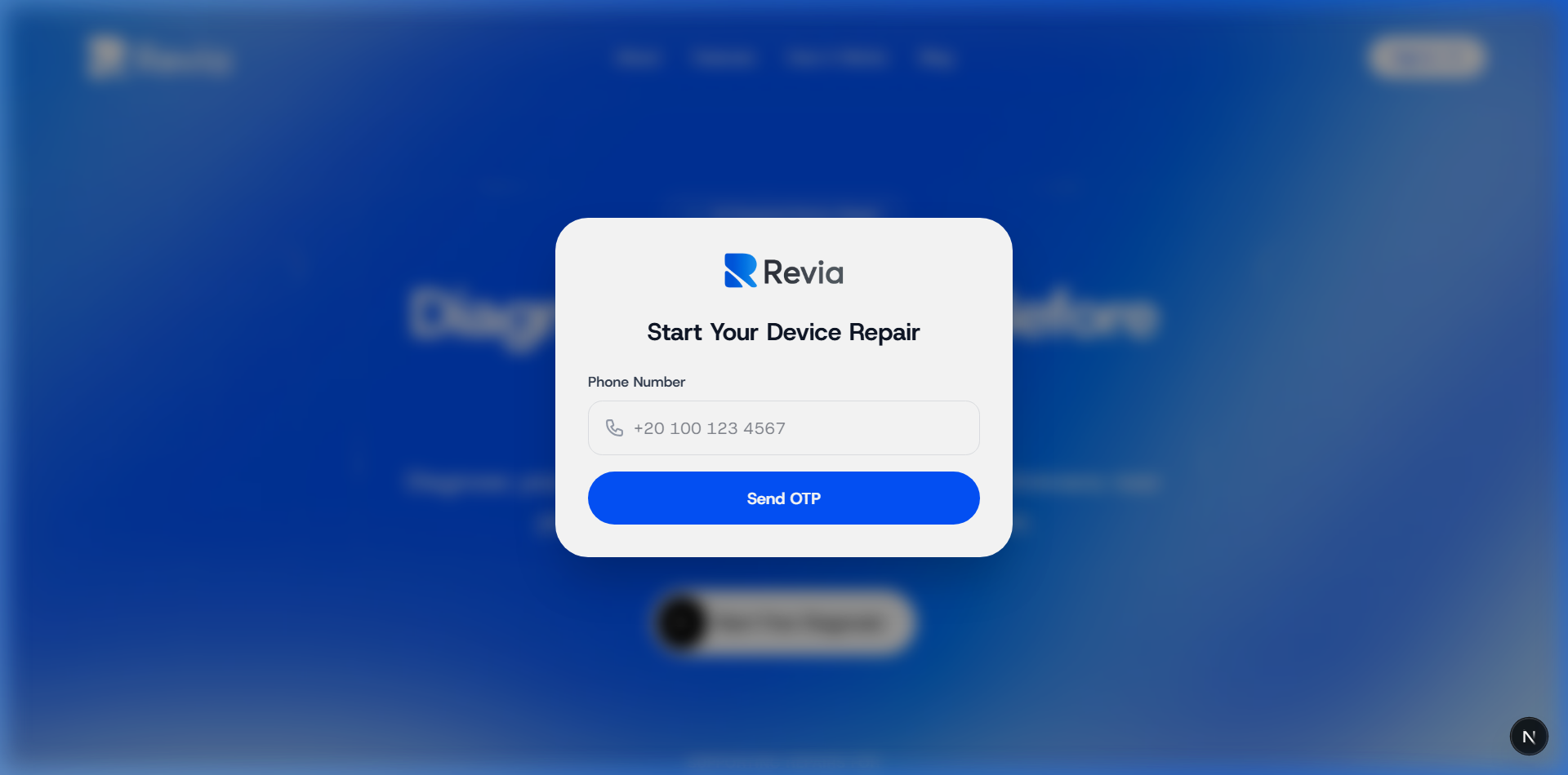 Revia - AI-Powered Repair Platform screenshot 2 - Showcasing project features and design